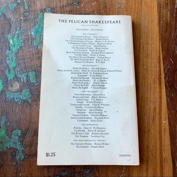 King Lear (The Pelican Shakespeare General Editior Alfred Harbage) 1973 - Picture 2 of 8